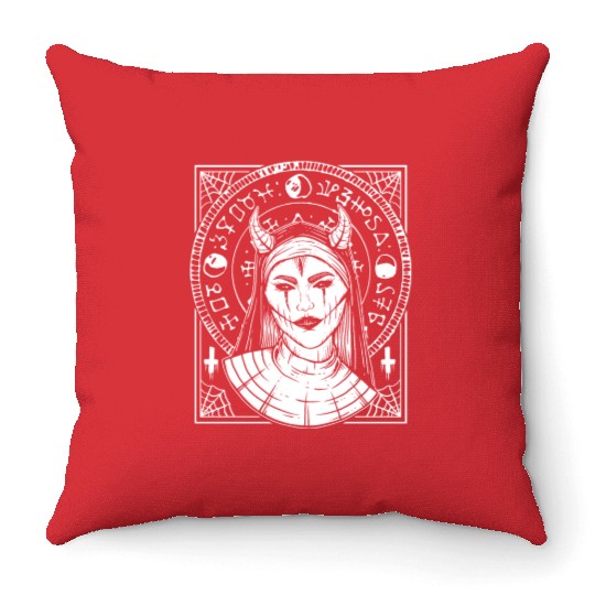 Devil Now Girl Goth Rock Concerts Festivals Death Throw Pillows