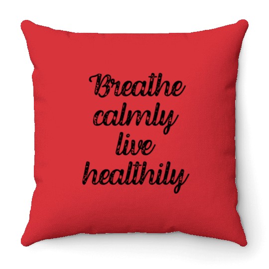 Breath Is The Key To Calm Throw Pillows