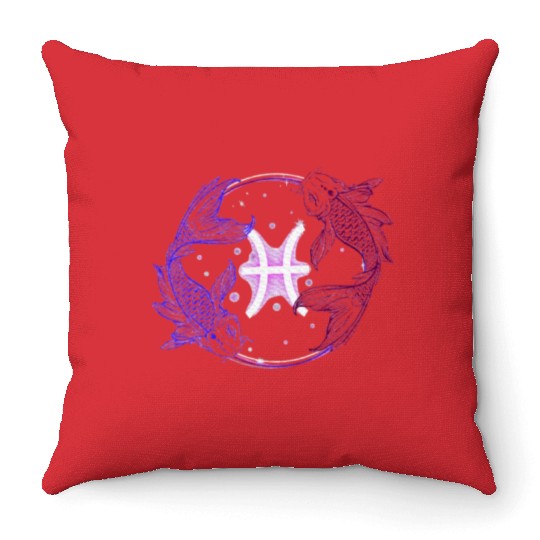 Pisces February March Birthday Horoscope Lover Throw Pillows