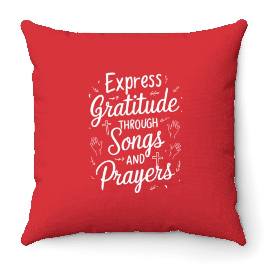 Choral music Religious singing Faith-based music Throw Pillows
