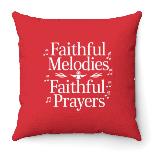 Choral music Religious singing Faith-based music Throw Pillows