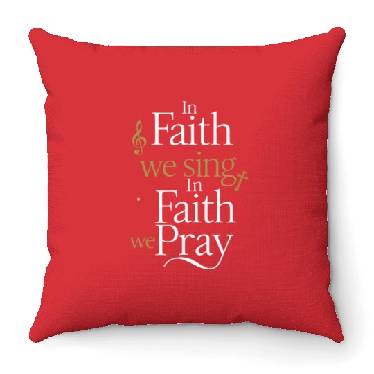 Choral music Religious singing Faith-based music Throw Pillows