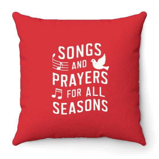 Choral music Religious singing Faith-based music Throw Pillows