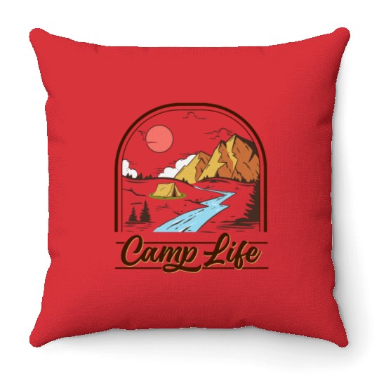 Vintage Camp Throw Pillows