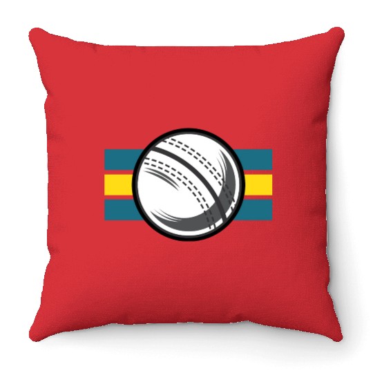 Cricket Ball (Australia) Throw Pillows