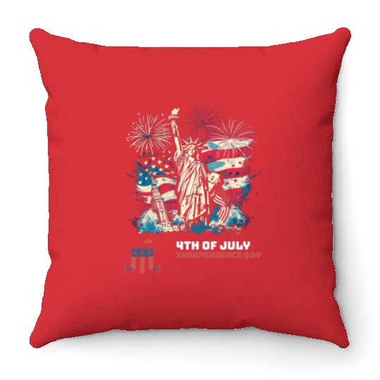 Happy Independence Day Throw Pillows