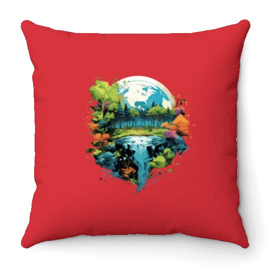 Respect Your Mother Earth Day Save Our Planet Throw Pillows