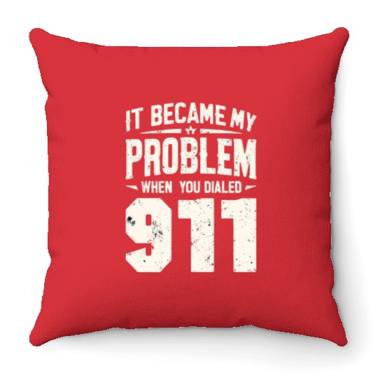 911 Dispatcher Operator Emergency Radio Dispatch Throw Pillows