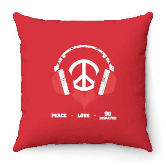 911 Dispatcher Operator Emergency Radio Dispatch Throw Pillows