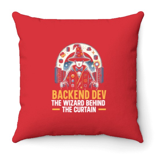 Backend Developer Programming Software Programmer Throw Pillows