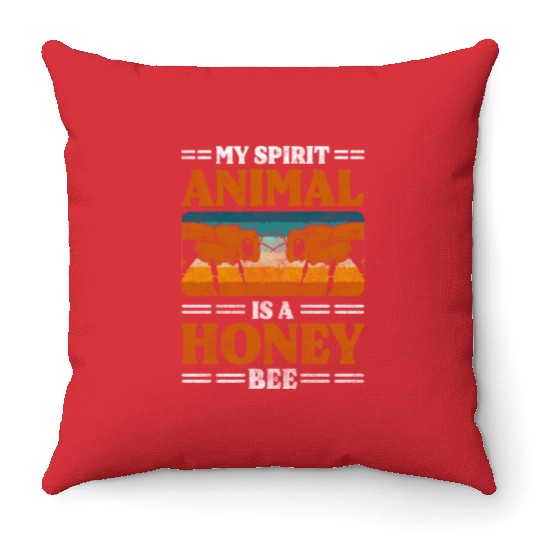 Honey Bee Nature Useful Beekeeper Throw Pillows