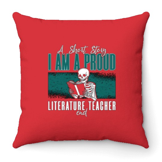 Literature Teacher A Short Story I Am A Librarian Throw Pillows