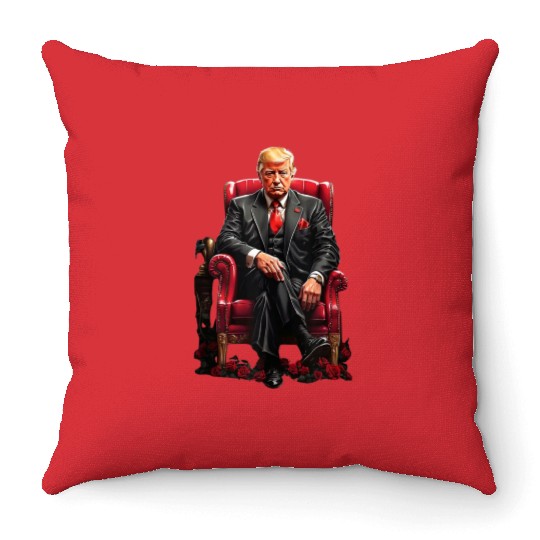 Trumpfather Funny President Donald Trump Throw Pillows