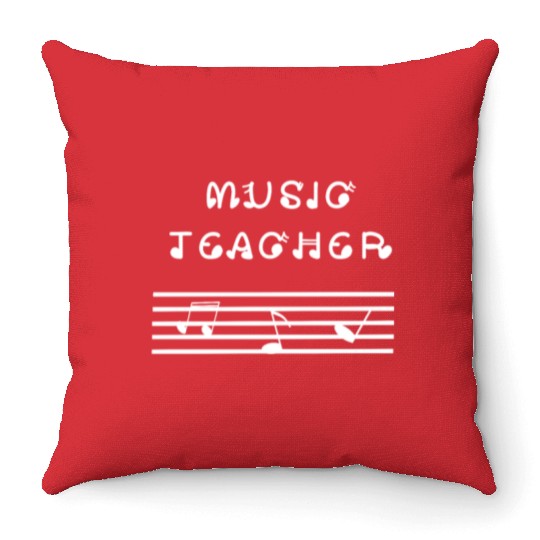 Music Teacher Key Note Dance Back to School Throw Pillows