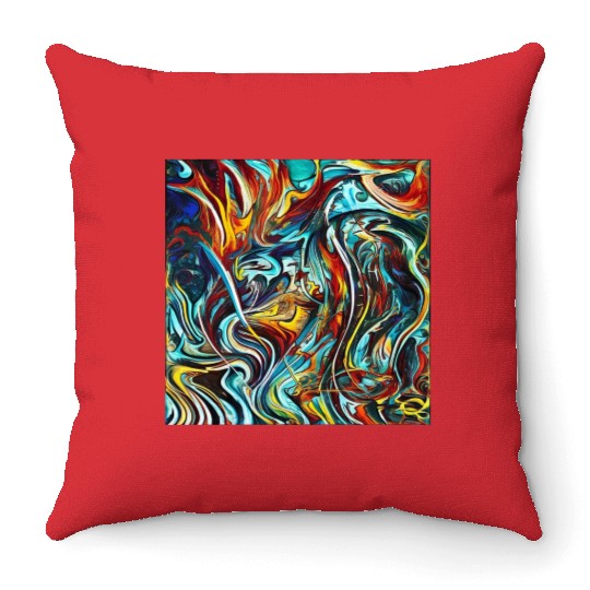 Multi abstrack Throw Pillows