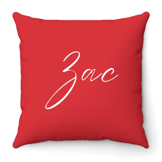 Zeus Name with Z Boy Name Birth Baby Shower Boy Throw Pillows