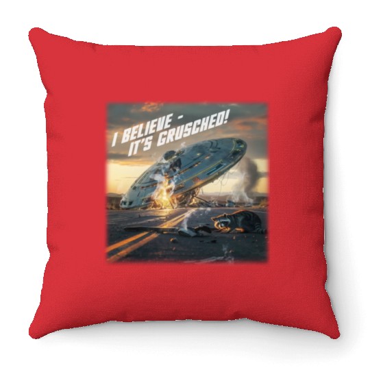 UFO crash. I believe it's grusched! Throw Pillows