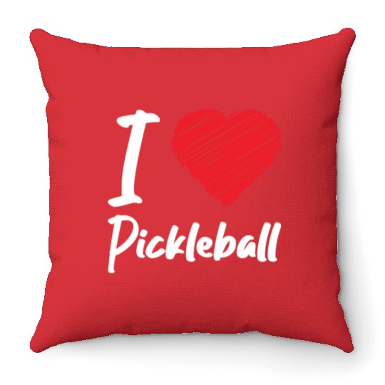 i love pickleball / pickleball lovers gifts Throw Pillows