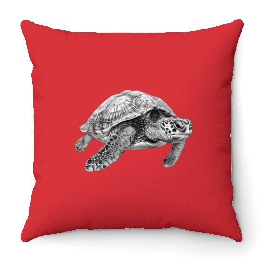 Serene Sea Turtle Throw Pillows