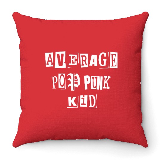 Average Pop Punk Kid Throw Pillows