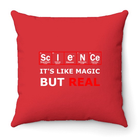 Science magic chemistry elements Throw Pillows