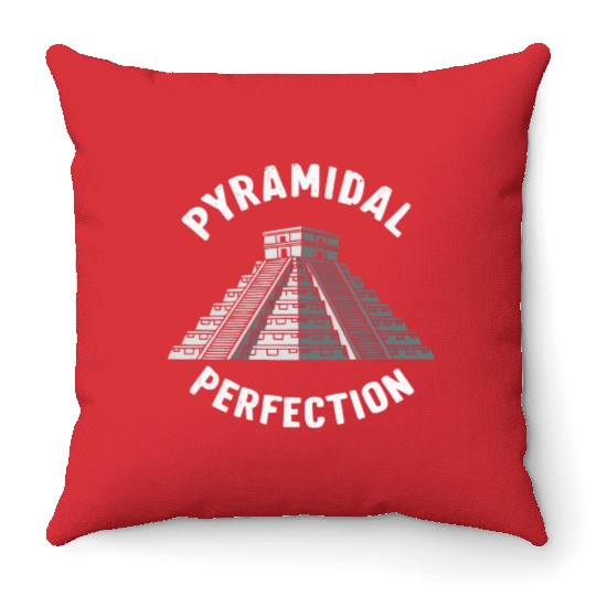 Aztec Pyramid Mayan Indigenous Mexican Aztec Throw Pillows