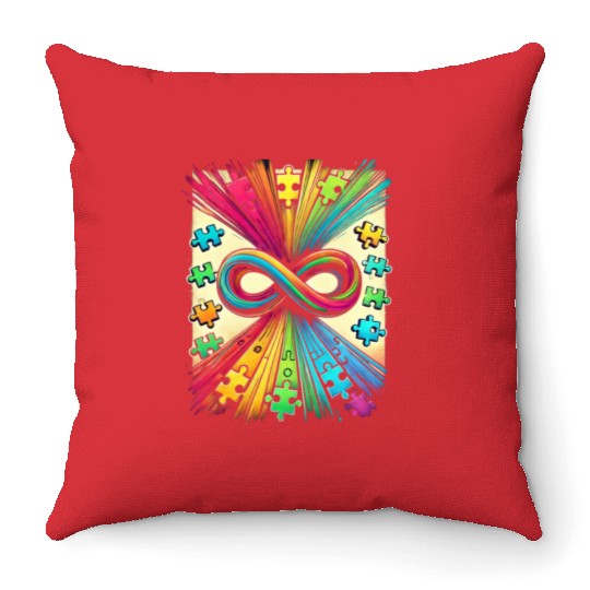 Spectrum Explosion Throw Pillows