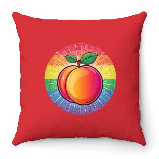 LGBTQ Peach Throw Pillows