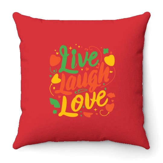 live laugh love Throw Pillows