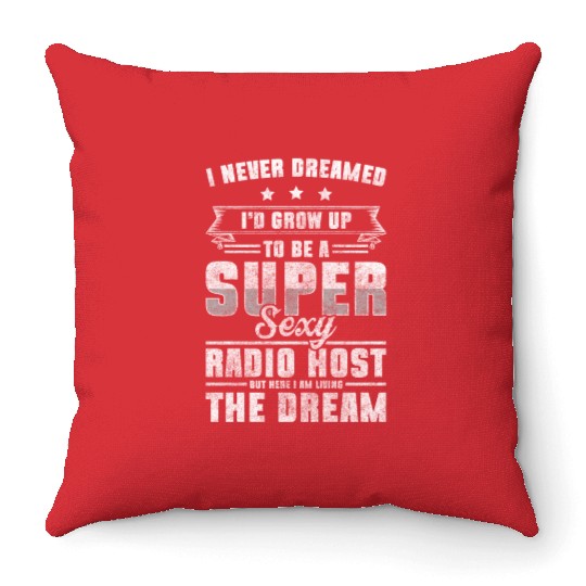 Podcast Microphone Transmitter Throw Pillows