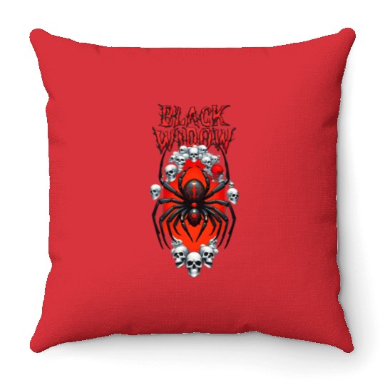 BLACK WIDOW Throw Pillows