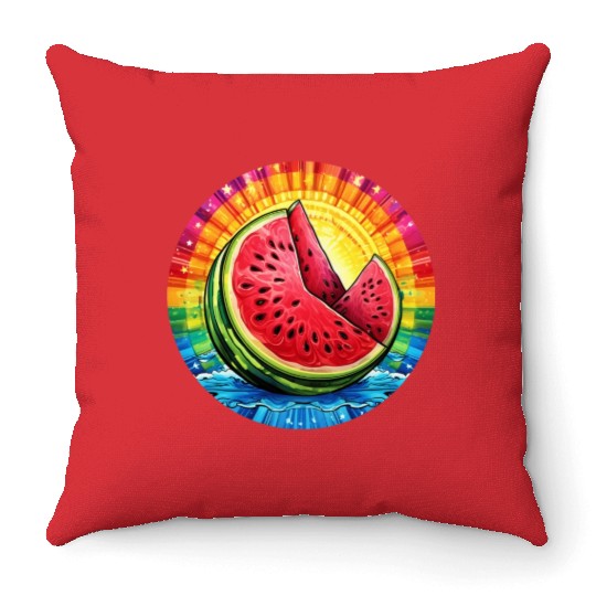 LGBTQ Melon Throw Pillows