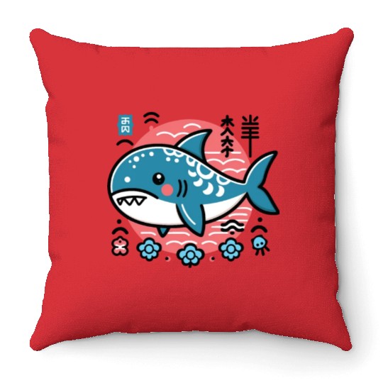 Sleek Shark Throw Pillows