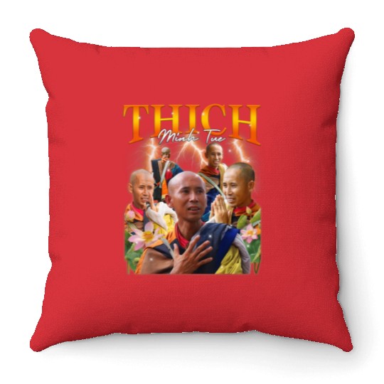Monk Thich Minh Tue Bootleg Throw Pillows
