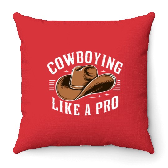Cowboy Lifestyle Western Theme with Horses and Throw Pillows