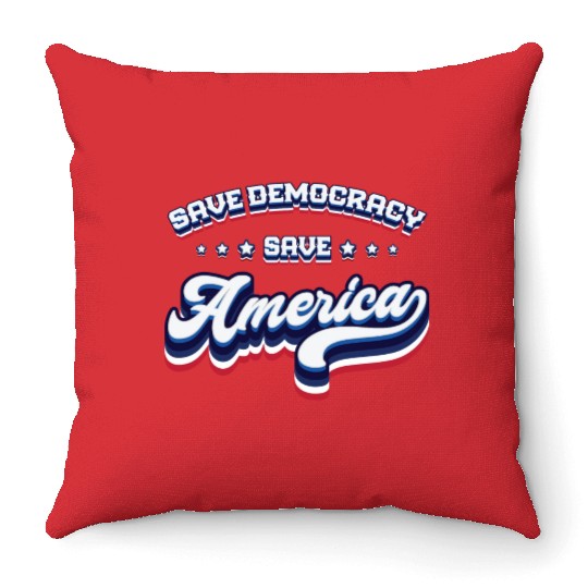 Save Democracy - 2024 Elections Throw Pillows