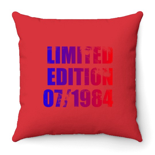 40th birthday Limited Edition 07/1984 Throw Pillows