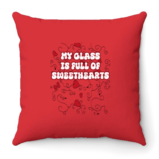 my class is full of sweethearts Throw Pillows