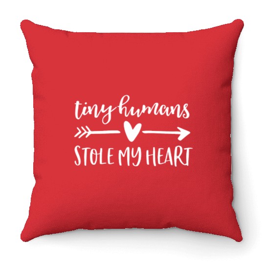 Womens Valentines Day Teacher Preschool Elementary Throw Pillows