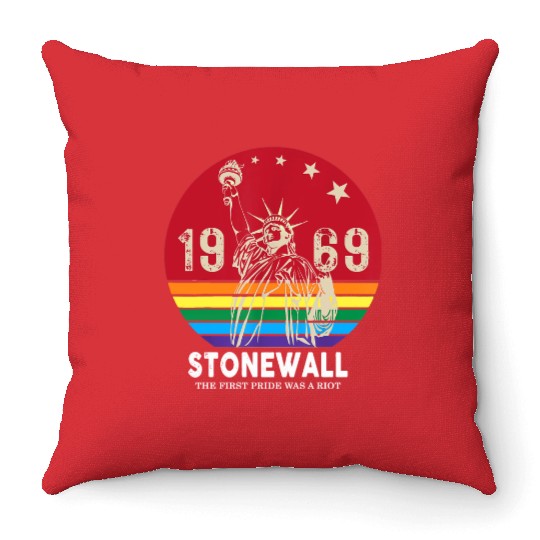 The First Pride Was A Riot 1969 Stonewall LGBTQ Throw Pillows