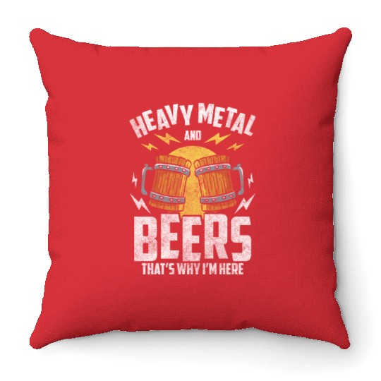 Heavy Metal Hard Rock Death Metal Throw Pillows