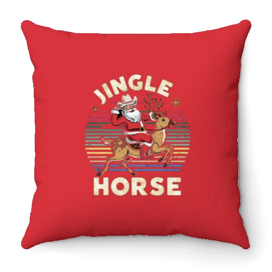 Giddy-up Jingle Horse Pick Up Your Feet, Cowboy Throw Pillows