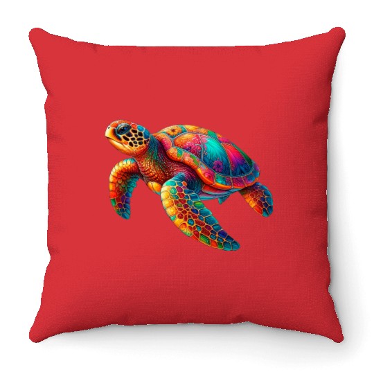 Sea turtle Throw Pillows