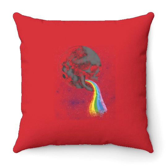 Goth Rock Satan Unicorn Festivals Death Metal Throw Pillows