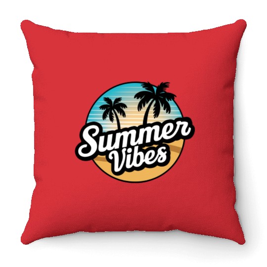Tropical Sunset Escape Throw Pillows