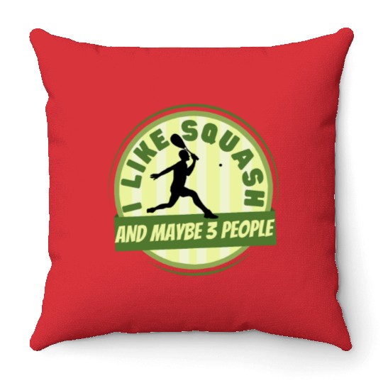 I Like Squash And Maybe 3 People Funny Squash Throw Pillows