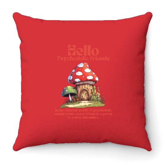 Fantasy Fungi Throw Pillows