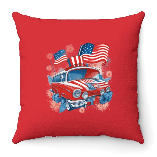 Land of the Free Throw Pillows
