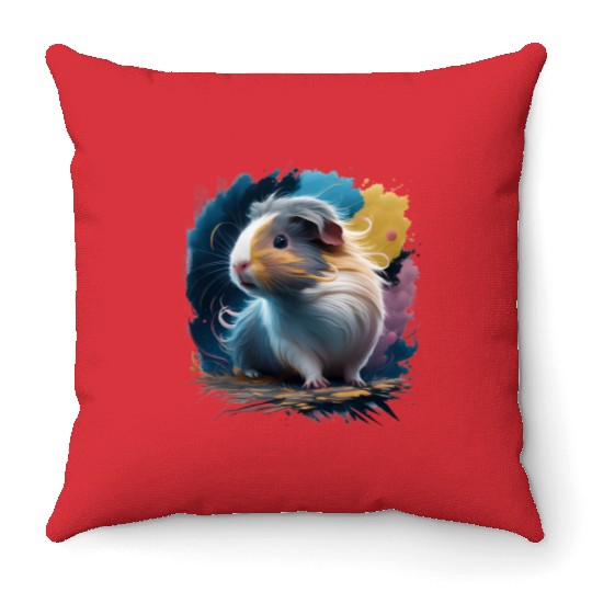 Mystical Guinea Pig Throw Pillows