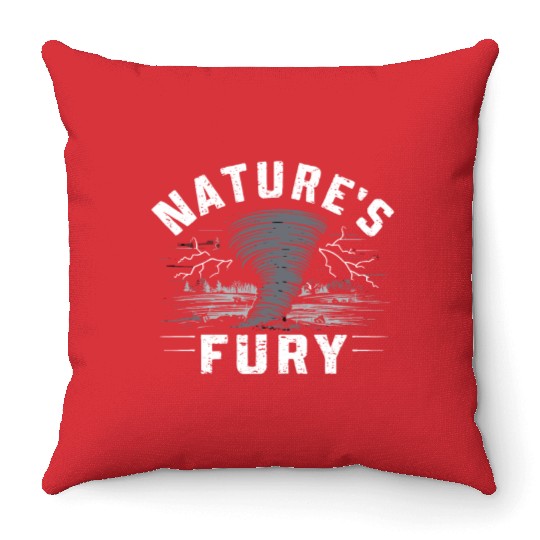 Tornado Chasing Adventures: Embrace Nature's Fury Throw Pillows